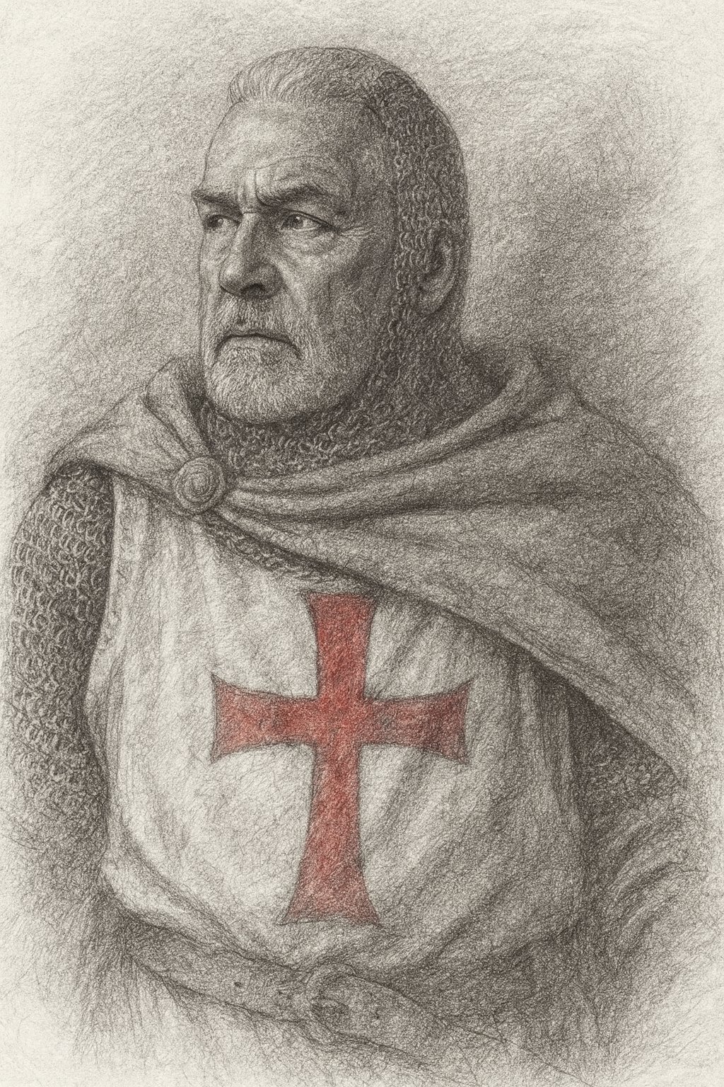 Example of Old English Crusader sketch from photo